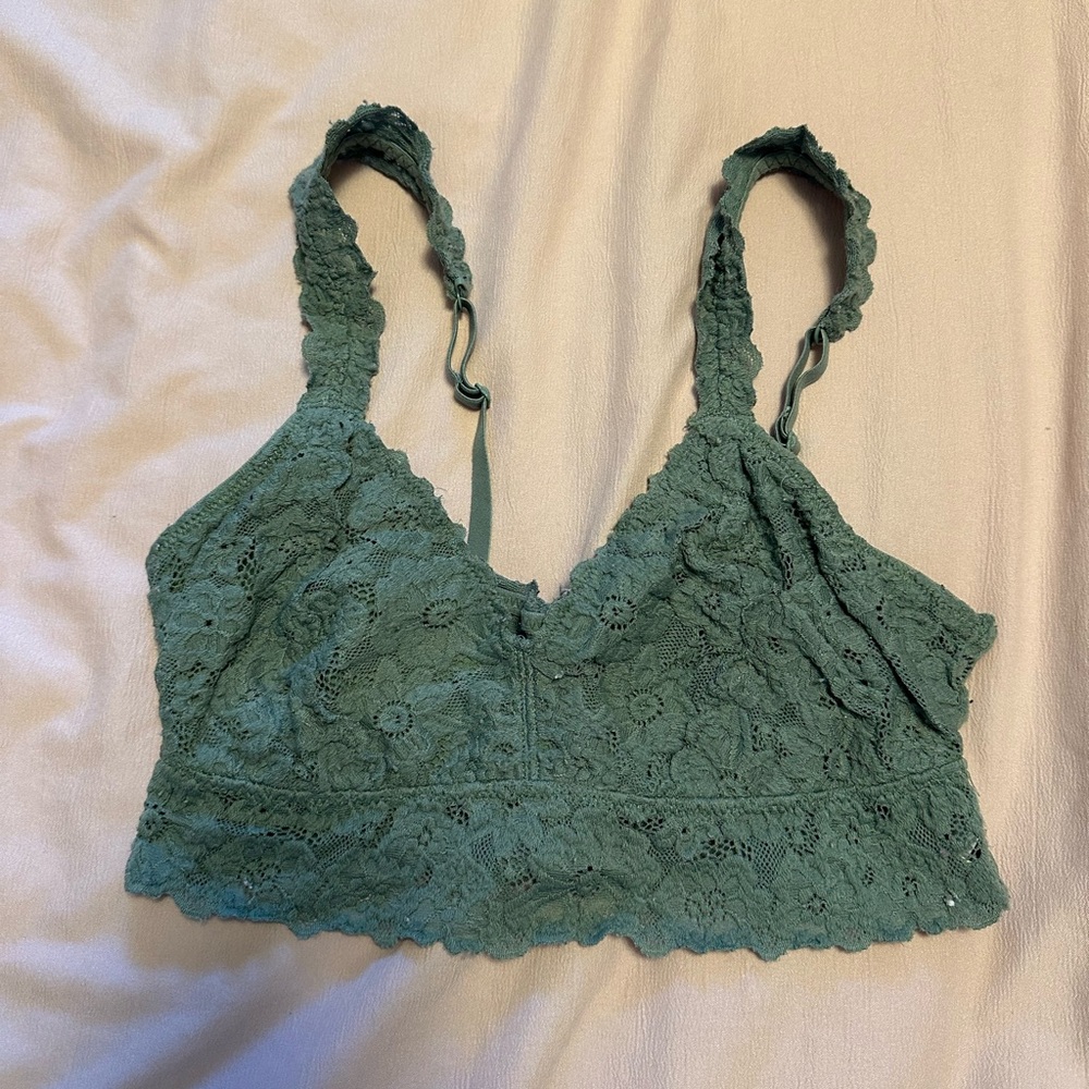 Aerie Green Lace Bralette (SMALL D)